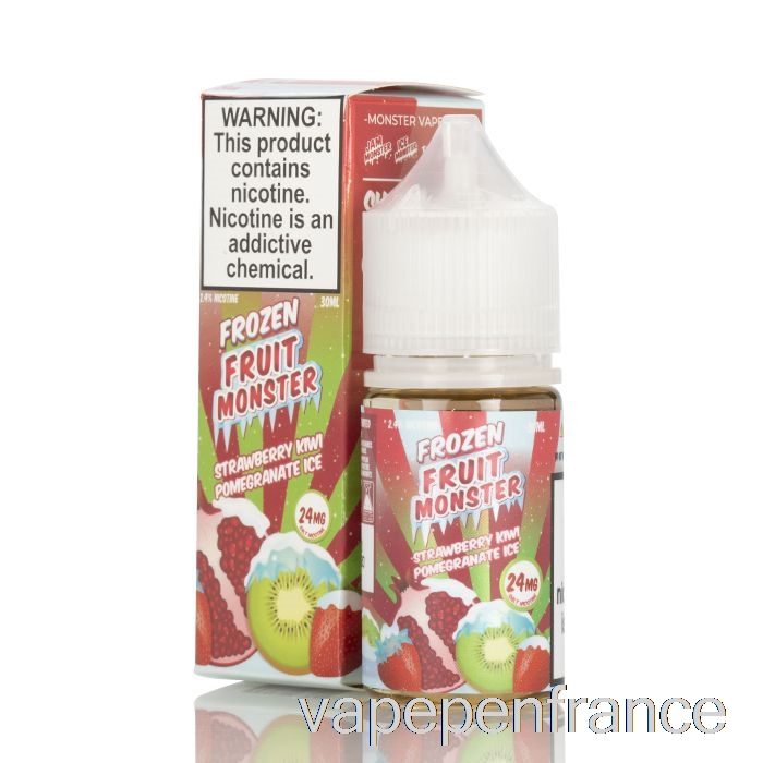 Glace Fraise Kiwi Grenade - Sels De Monstre De Fruits Surgelés - Stylo Vape 30 Ml 24 Mg
